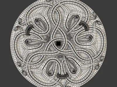 decorative rosette for cnc 3D model