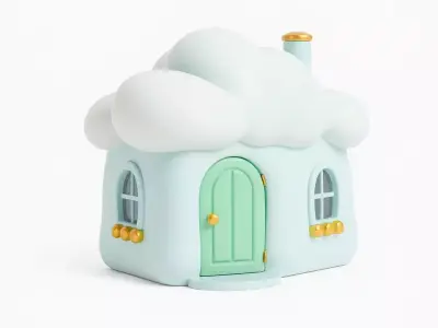 Cloud Cottage model pack Low-poly 3D model