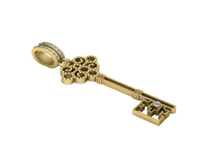KEY LACE PENDANT 3D PRINTABLE MODEL 3D print model