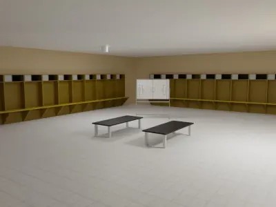 Soccer Stadium Low-poly 3D model