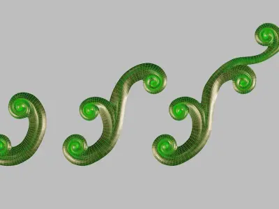Cartouches 3 models set  3D model