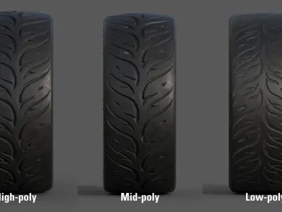 Federal 595 RS 235 40 for 17x8 Low-poly 3D model