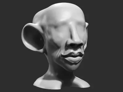 human head modern sculpture 3d print model 77 3D print model