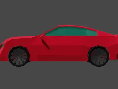 Low poly car concept for game Low-poly 3D model
