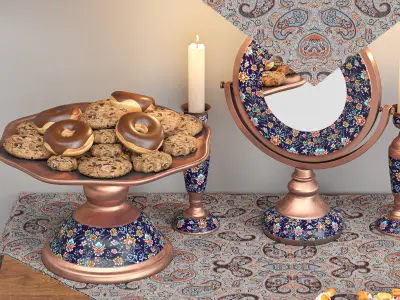 Enamel decoration set 3D model