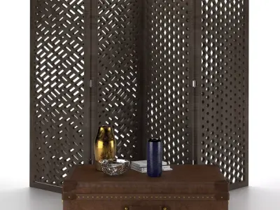 accesorios jarrones maleta  Free 3D model