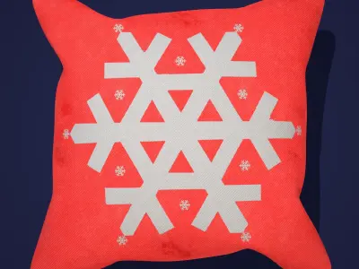 Snowflake Pillow Free low-poly 3D model