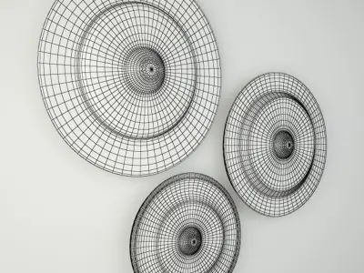 19th C Bronze Gongs 3D model