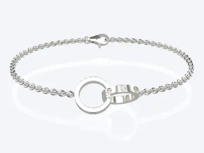 love chain bracelet luxury bracelet 3D print model