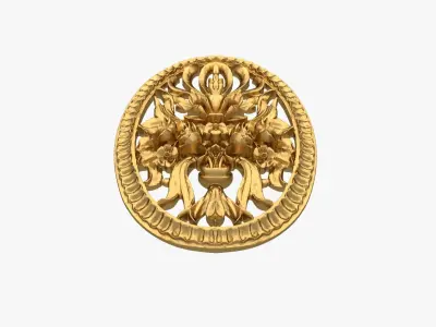 Classic oval decor ornament 268 3D model