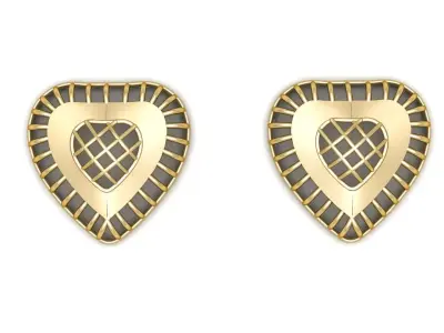 LUXURY LOVE SAHPE EARRING 3D PRINTABLE MODEL 3D print model