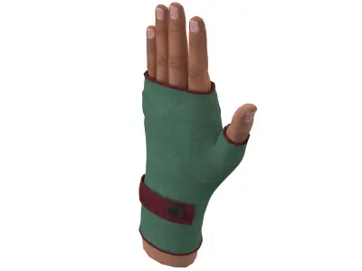fingerless gloves 1 3D model
