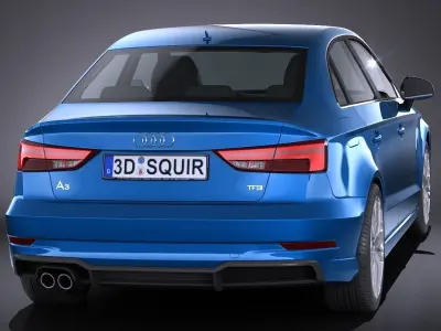 Audi A3 2017 sedan 3D model