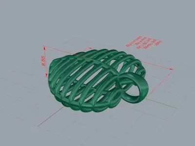 Heart pendant 3D print model