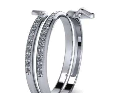 Snake ring Eternity Stacking  Luxury Snake jewelry  Gift for her 3D print model