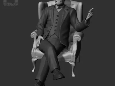 Sigmund Freud Full Body 3D print model