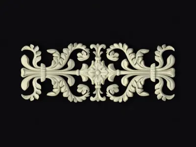 Central decor ornament for furniture 3D model 917