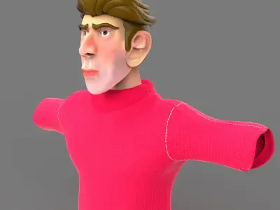 3D-Character Free low-poly 3D model