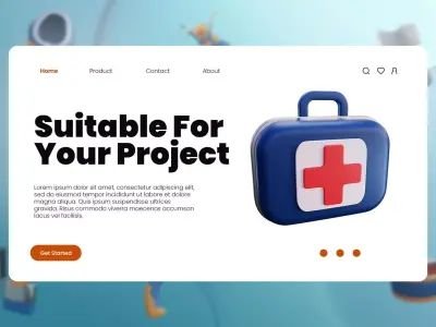 Climbing and Hiking 3D illustration 3D model