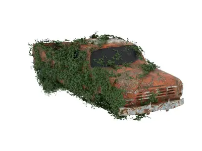 Damaged Rusted Pickup  3D model
