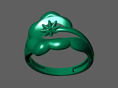 Plain Ring Women Ready STL 3DM Models Womens Rings 3D models 3D print model 53