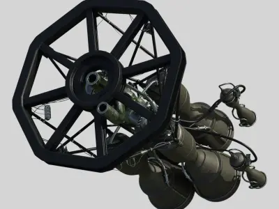 RD-108 Rocket engine 3D model