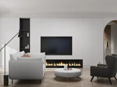 Luxury living room interior 3D model