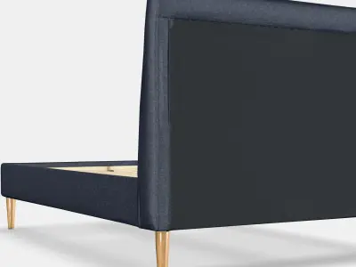 IDANAS Upholstered bed frame Low-poly 3D model