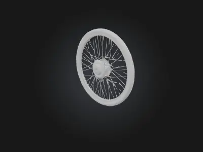 Bicycle Wheel Low-poly 3D model
