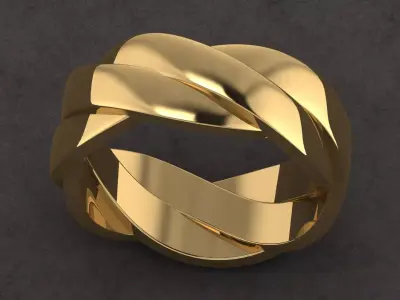Twist Ring 3D print model