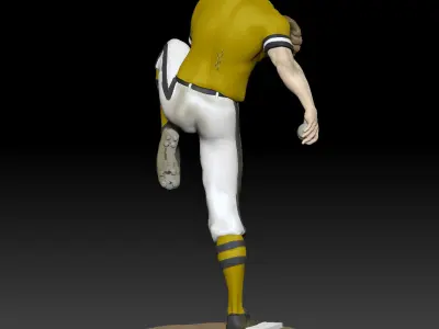 American Baseball Pitcher 3D print model
