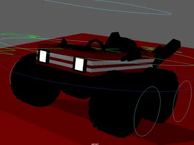 LOW POLY CAR RIGGING AUTODESKMAYA Low-poly 3D model