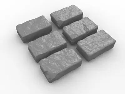 Brick Set stack of bricks 3D model