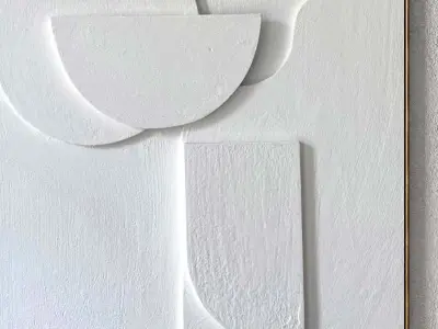 Plaster Two Photo Frame 106 Low-poly 3D model