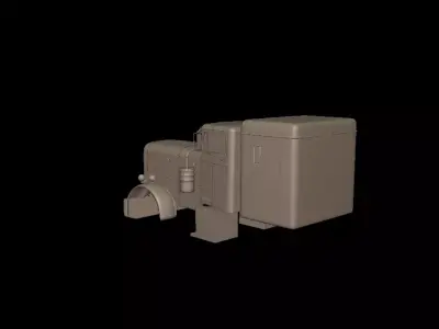 Peterbilt 351 1957 SLEEPER TRUCK 3D PRINT MODEL 3D print model