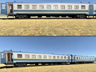 Train Passenger Low-poly 3D model