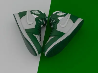 AirJordan 1 Retro HighOG Color Green 3D model