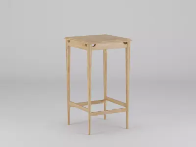 Joanna Square Barstool 40x40x75 Low-poly 3D model