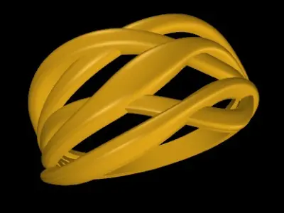 Fashion Ring Ready Printable Model 3D print model  3D print model