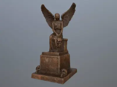 statue 3 of angel Low-poly 3D model order