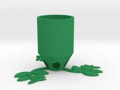 Small Plant Pot - long Free 3D print model