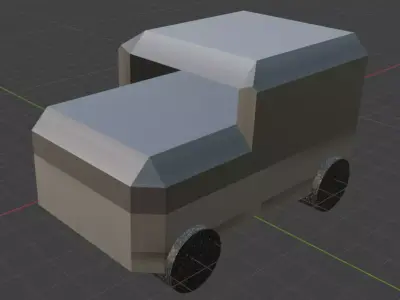 Cool 1980s Car 3D model