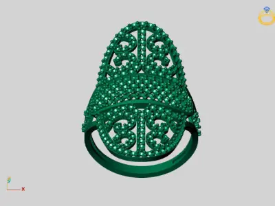 Vintage Womens Diamond Ring Women Rings 3dmodels 3D print model 3D print model get