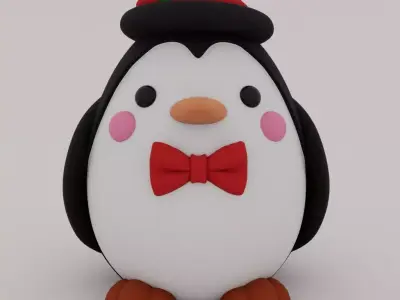 Christmas Special - Cute Penguin 06 3D print model