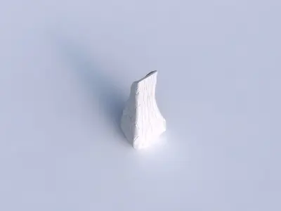 Vase top bent rectangle 2 with organic cells 3D print model
