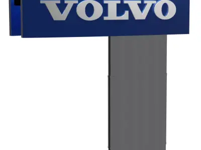 Volvo Delar sign 3D model