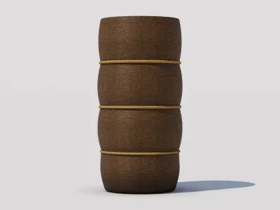 Wicker  Basket Free low-poly 3D model