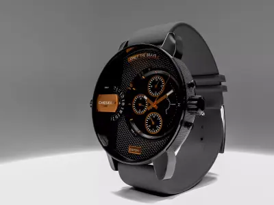 diesel watch clock time jewerly sport 3D model