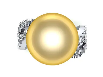 Pear Wedding Ring 372 3D print model