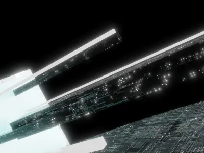 Futuristic Space Ship 3d Model Free 3D model